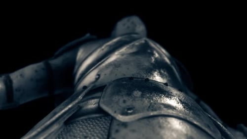 Cinematic Pan Around Medieval Knight Armor