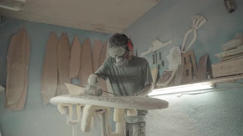 Working Day of Indonesian Surfboard Shaper