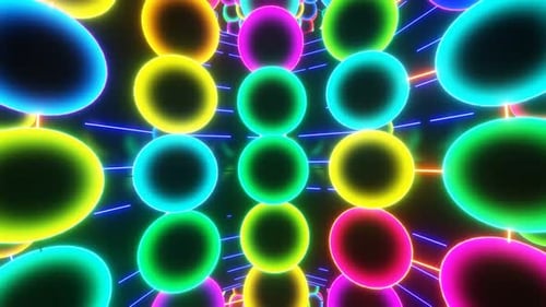 A Bright Festive Tunnel Of Flashing Spheres 02