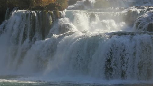 Close view of a waterfall
