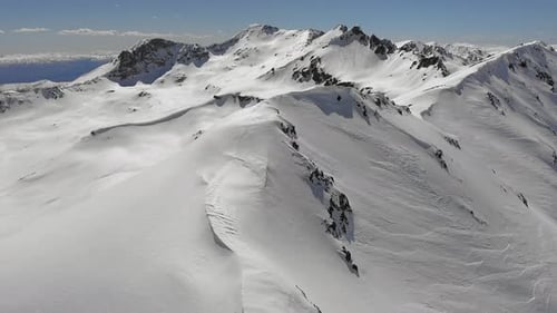 Snowy Mountain Ridge Passing Seite