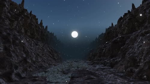 The Night Sky On The Cliff Valley 02 4K