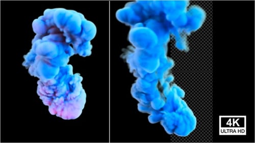 Vibrant Fluid Smoke Burst Reveal Transition Effect