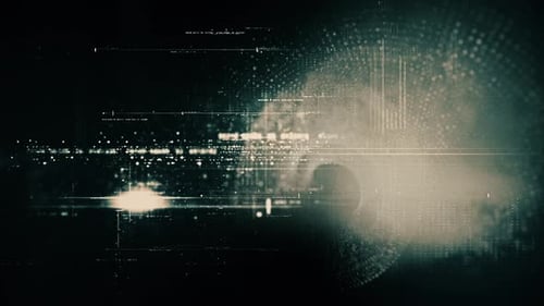 Futuristic Data Matrix Simulation HUD Background 03