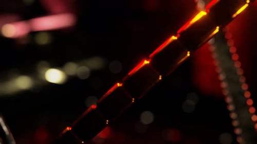 Futuristic Red Glowing Lines Abstract Loop Background