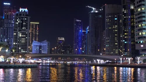Dubai Marina at night