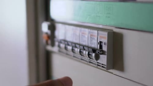 Last Man Who Leaving Office in End of Working Day Turning Off All Electricity