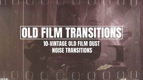 Vintage Old Film Dust Noise Transitions Overlays | DR