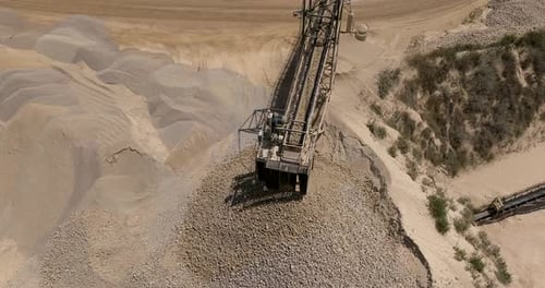 Aerial View of a Sand and Gravel Quarry