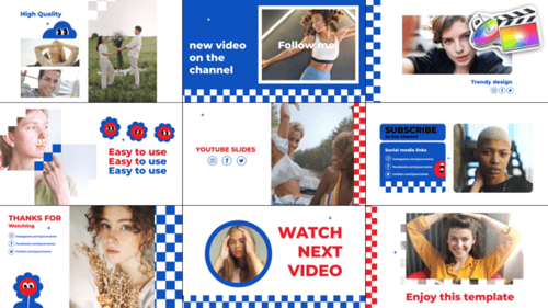 Diapositives multimédia tendance pour le FCPX