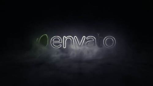 Smoky Neon & Lightning Logo