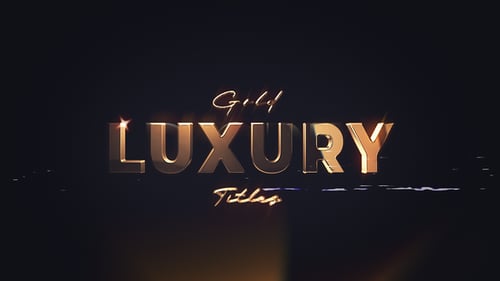 Elegant Golden Cinematic Titles for Awards, Luxury, and Event Openers