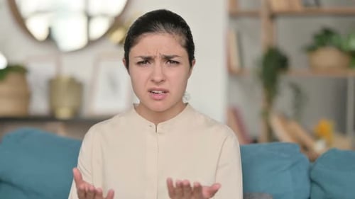 Indian Woman Having Loss at Home