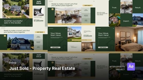 Intro/Opening - Just Sold Property Real Estate After Effects Project Files