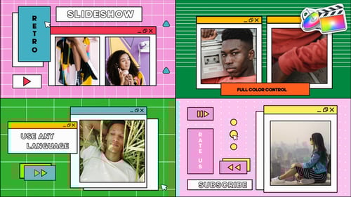 Retro Pop Ups Slideshow for FCPX
