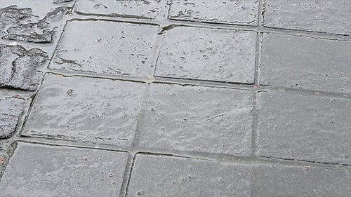 Rain Drops on Paved Street