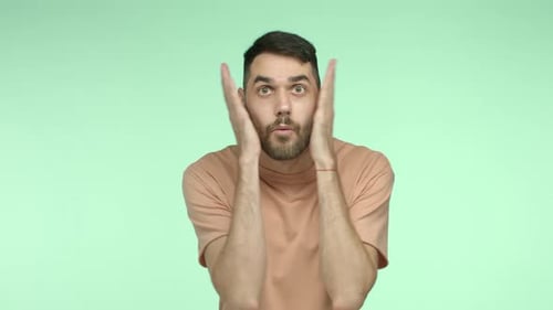 Man Looking Shocked and Surprised