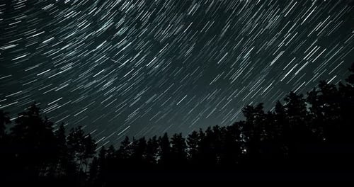 Star Trails in the Night Sky