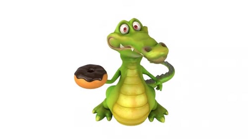 Lustiges Krokodil - 3D-Animation