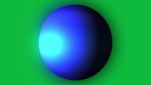 Green Screen Blue Color Light Earth Spinning
