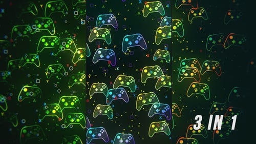 Futuristic Gaming Controller Animated Background Loop
