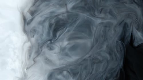 Abstract Swirls of Black and White Ink