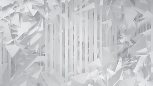 Abstract Geometric White Triangles Background Loop Animation