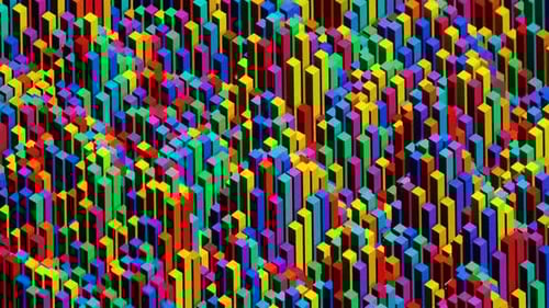 Vibrant Abstract Geometric Cubes Loop Background Animation