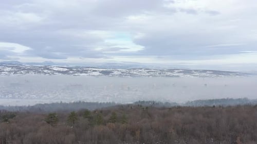 Luftverschmutzung von oben 4K Drohnenvideo