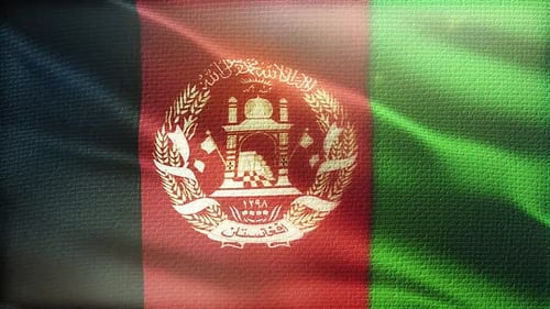 Realistic Waving Flag of Afghanistan Animation