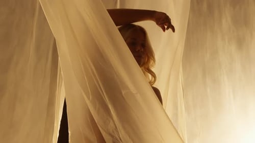 Closeup of Professional Dancer Performing in Studio in Soft Warm Lighting