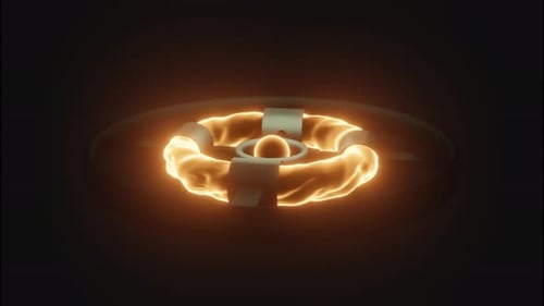 Abstract Fluid Glowing Energy Ring Logo Reveal