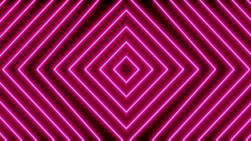 Expanding Neon Pink Diamonds Hypnotic Tunnel Loop Background