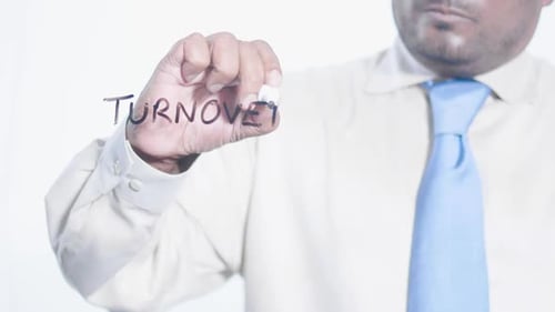 Writing Turnover on Clear Surface