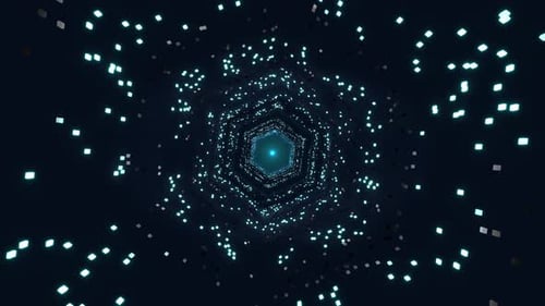 luciérnagas hexagonales