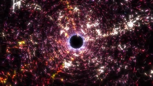 Vibrant Shimmering Abstract Glitter Tunnel Loop Background