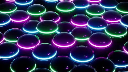 Shifting Neon Flat Sphere Vj Loop