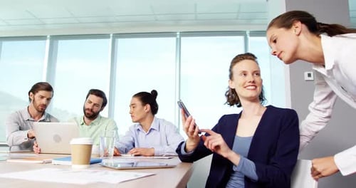 Business Team Collaborating in Modern Office