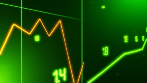 Stock market animated graphic. Stock price chart.