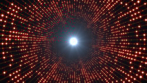 Tunnelschleife roter Partikel