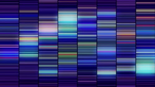 Fond coloré lumineux avec des rayures mobiles brillantes