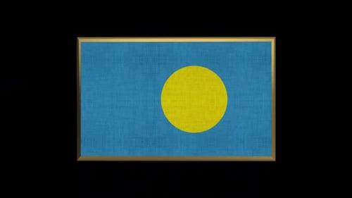 Palau 3D-Flagge
