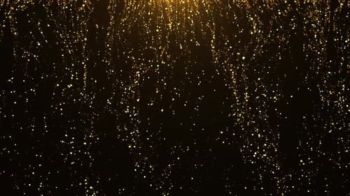 Gold Particles Falling HD