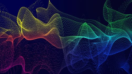 Dynamic Fluid Abstract Particle Waves Background