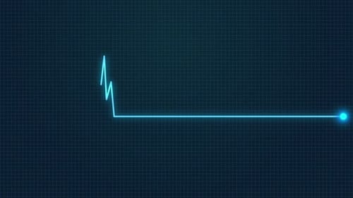 Futuristic Heartbeat Pulse Monitor Line Loop