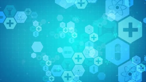 Dynamic Medical and Science Hexagon Background Loop