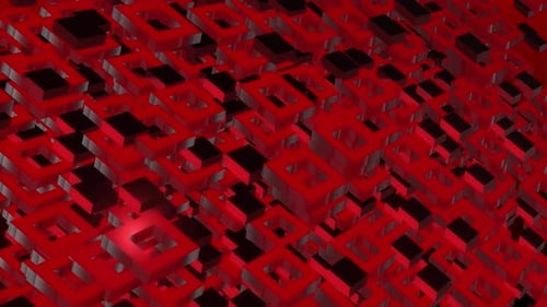 Laço sem costura em bloco abstrato vermelho 4K