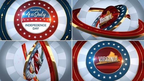 Fourth of July Patriotic Logo Reveal Opener
