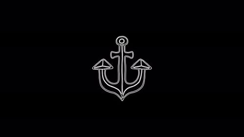 Hand Drawn Anchor Line Art Outline Reveal Animation