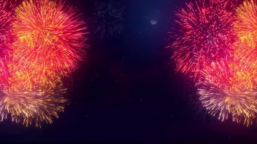 Vibrant Night Sky Fireworks Display Background